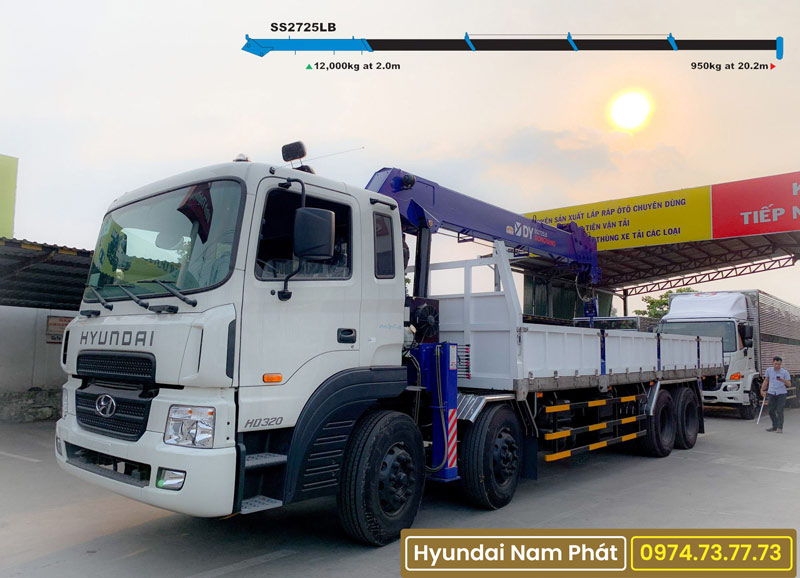 Xe Tải Hyundai HD320 Gắn Cẩu Dongyang 10 Tấn SS2725LB